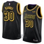 Camiseta Los Angeles Lakers Julius Randle NO 30 Ciudad 2018 Negro