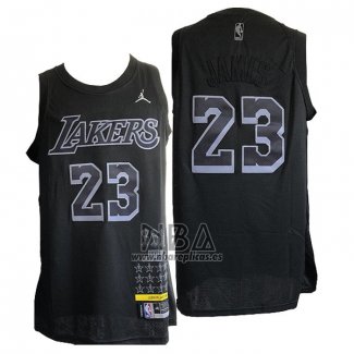 Camiseta Los Angeles Lakers Lebron James NO 23 MVP Negro2