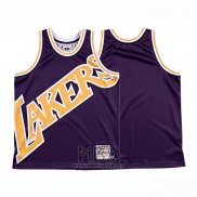 Camiseta Los Angeles Lakers Mitchell & Ness Big Face Violeta