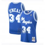 Camiseta Los Angeles Lakers Shaquille O'Neal NO 34 Retro 1996-97 Azul