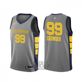 Camiseta Memphis Grizzlies Jae Crowder NO 99 Ciudad Gris