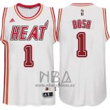 Camiseta Miami Heat Chris Bosh NO 1 Retro Blanco