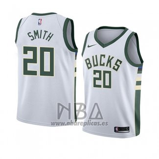 Camiseta Milwaukee Bucks Jason Smith NO 20 Association 2018 Blanco