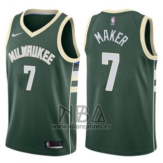 Camiseta Milwaukee Bucks Thon Maker NO 7 Swingman Icon 2017-18 Verde