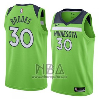 Camiseta Minnesota Timberwolves Aaron Brooks NO 30 Statement 2018 Verde