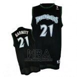 Camiseta Minnesota Timberwolves Kevin Garnett NO 21 Retro Negro