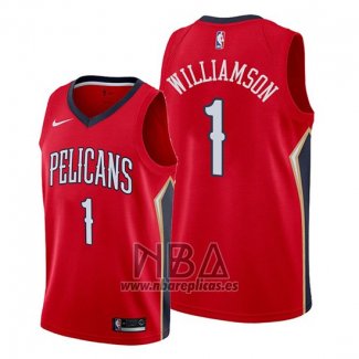 Camiseta New Orleans Pelicans Zion Williamson NO 1 Statement 2019-20 Rojo