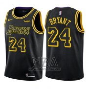 Camiseta Nino Los Angeles Lakers Kobe Bryant NO 24 Ciudad 2017-18 Negro