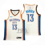 Camiseta Oklahoma City Thunder James Harden NO 13 Association Blanco