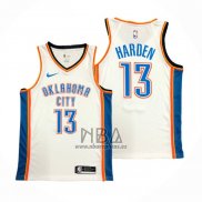 Camiseta Oklahoma City Thunder James Harden NO 13 Association Blanco