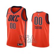 Camiseta Oklahoma City Thunder Personalizada Earned 2018-19 Naranja