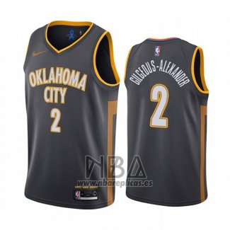 Camiseta Oklahoma City Thunder Shai Gilgeous-Alexander NO 2 Ciudad Negro