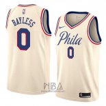 Camiseta Philadelphia 76ers Jerryd Bayless NO 0 Ciudad 2018 Crema