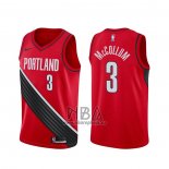 Camiseta Portland Trail Blazers CJ McCollum NO 3 Statement Rojo