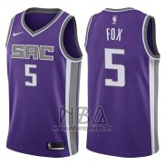 Camiseta Sacramento Kings De'Aaron Fox NO 5 Icon 2017-18 Violeta