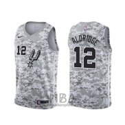 Camiseta San Antonio Spurs Lamarcus Aldridge NO 12 Earned Camuflaje