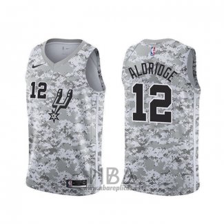 Camiseta San Antonio Spurs Lamarcus Aldridge NO 12 Earned Camuflaje