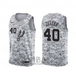 Camiseta San Antonio Spurs Tyler Zeller NO 40 Earned Camuflaje