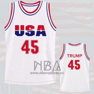 Camiseta USA 1992 Donald Trump NO 45 Blanco