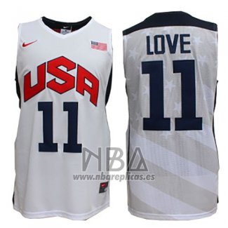 Camiseta USA 2012 Kevin Love NO 11 Blanco