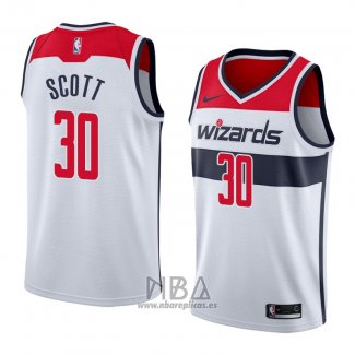 Camiseta Washington Wizards Mike Scott NO 30 Association 2018 Blanco