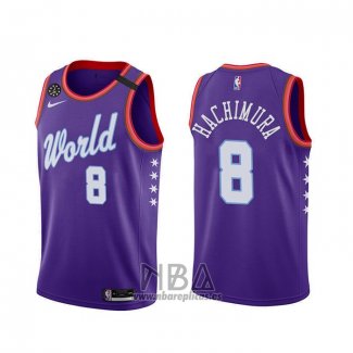 Camiseta 2020 Rising Star Rui Hachimura NO 8 World Violeta