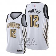 Camiseta Atlanta Hawks De'andre Hunter NO 12 Ciudad Blanco