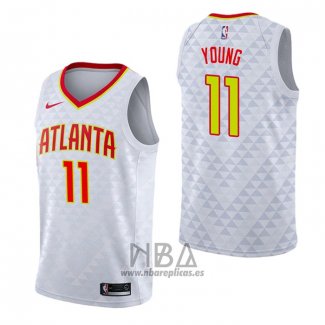 Camiseta Atlanta Hawks Trae Young NO 11 Association Blanco