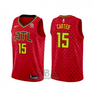 Camiseta Atlanta Hawks Vince Carter NO 15 Statement Rojo