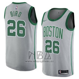 Camiseta Boston Celtics Jabari Bird NO 26 Ciudad 2018 Gris