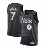 Camiseta Brooklyn Nets Kevin Durant NO 7 Earned 2020-21 Negro