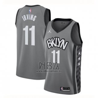 Camiseta Brooklyn Nets Kyrie Irving NO 11 Statement 2020 Gris