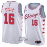 Camiseta Chicago Bulls Paul Zipser NO 16 Ciudad 2018 Blanco