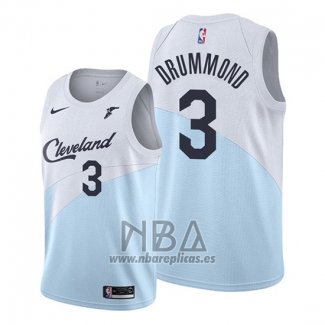 Camiseta Cleveland Cavaliers Andre Drummond NO 3 Earned 2019-20 Azul