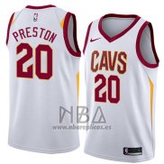 Camiseta Cleveland Cavaliers Billy Preston NO 20 Association 2018 Blanco