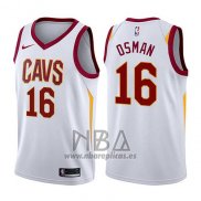 Camiseta Cleveland Cavaliers Cedi Osman NO 16 Association 2017-18 Blanco