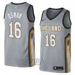 Camiseta Cleveland Cavaliers Cedi Osman NO 16 Ciudad 2018 Gris