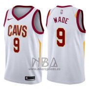 Camiseta Cleveland Cavaliers Dwyane Wade NO 9 2017-18 Blanco