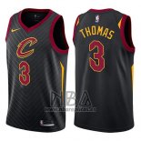 Camiseta Cleveland Cavaliers Isaiah Thomas NO 3 Statement 2017-18 Negro