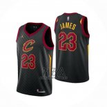 Camiseta Cleveland Cavaliers LeBron James NO 23 Statement 2020-21 Negro