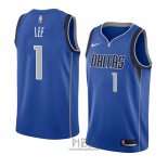 Camiseta Dallas Mavericks Courtney Lee NO 1 Icon 2018 Azul