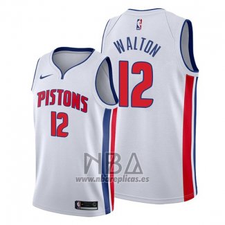 Camiseta Detroit Pistons Derrick Walton NO 12 Association 2019-20 Blanco