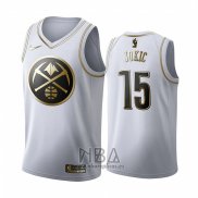 Camiseta Golden Edition Denver Nuggets Nikola Jokic NO 15 Blanco