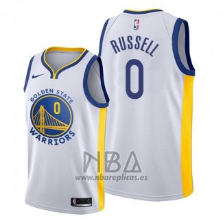 Camiseta Golden State Warriors D'angelo Russell NO 0 Association Blanco