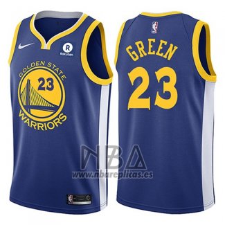 Camiseta Golden State Warriors Draymond Green NO 23 2017-18 Azul