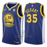 Camiseta Golden State Warriors Kevin Durant NO 35 2017-18 Azul