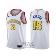 Camiseta Golden State Warriors Mychal Mulder NO 15 Classic Blanco