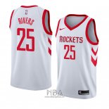 Camiseta Houston Rockets Austin Rivers NO 25 Association 2018 Blanco