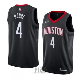 Camiseta Houston Rockets Danuel House NO 4 Statement 2018 Negro