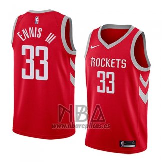 Camiseta Houston Rockets James Ennis III NO 33 Icon 2018 Rojo